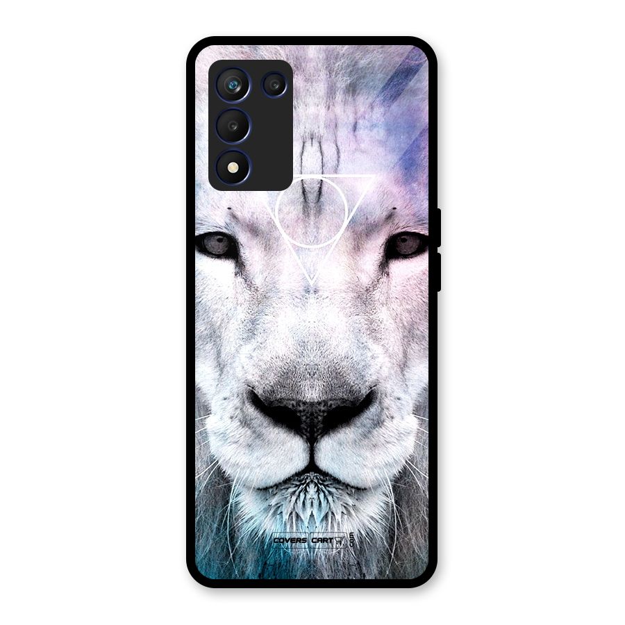 White Lion Glass Back Case for Realme 9 5G Speed