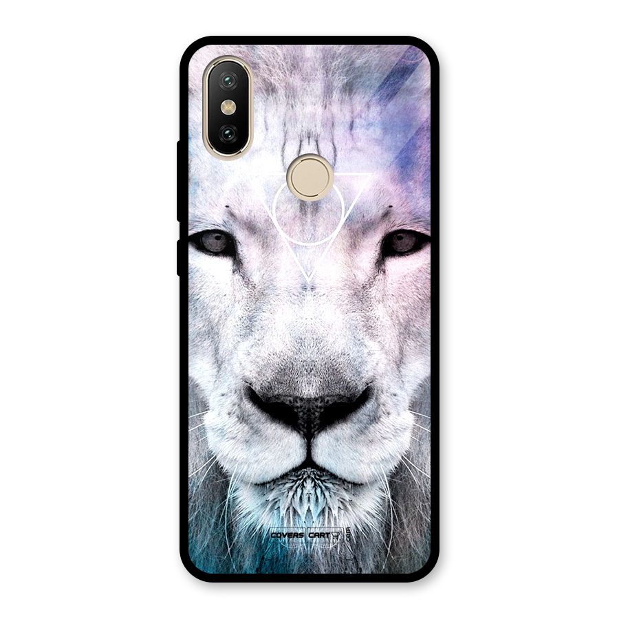 White Lion Glass Back Case for Redmi A2