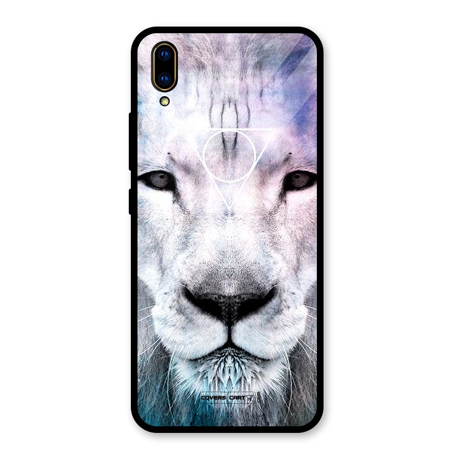 White Lion Glass Back Case for Vivo V11 Pro