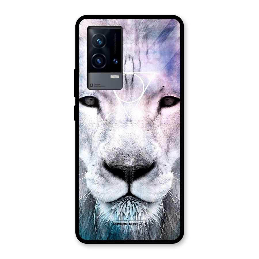 White Lion Glass Back Case for iQOO 9 5G