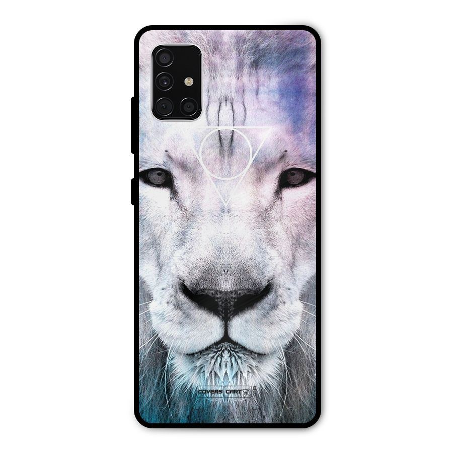 White Lion Metal Back Case for Galaxy A51