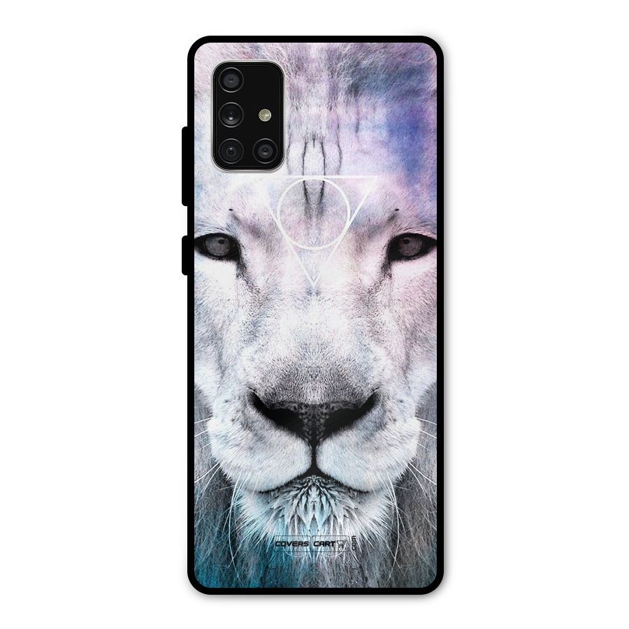 White Lion Metal Back Case for Galaxy A71