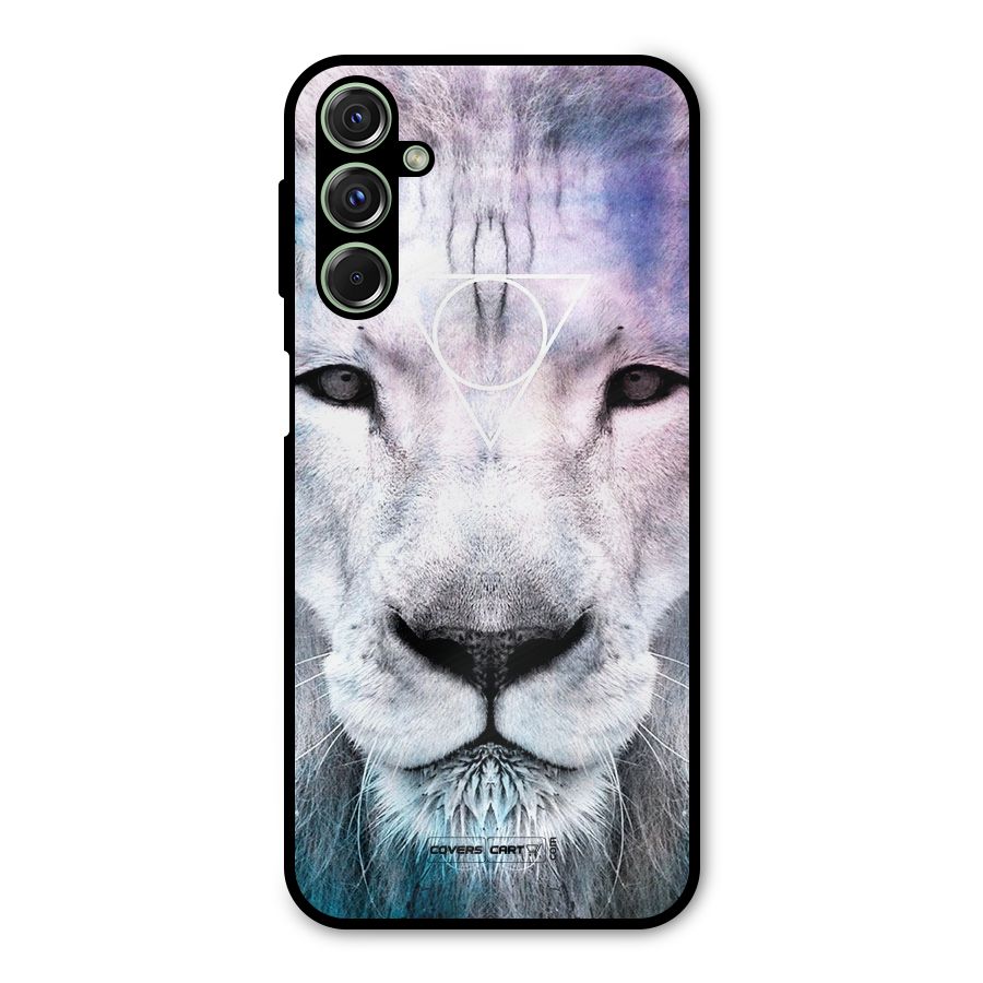White Lion Metal Back Case for Galaxy F34