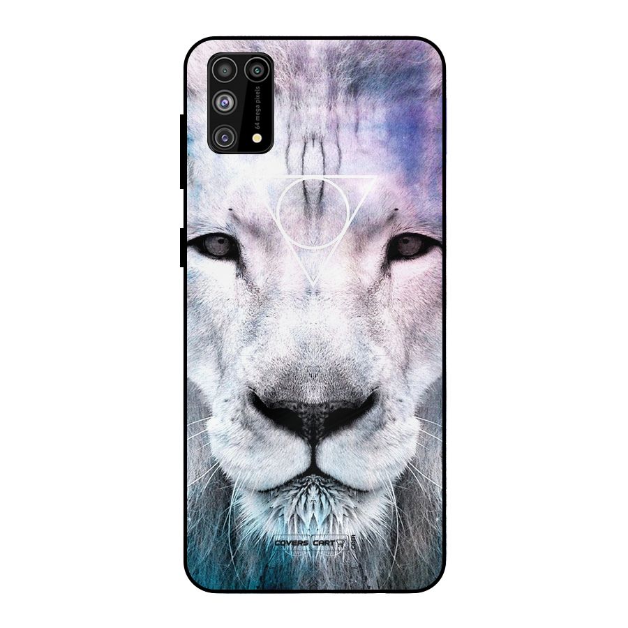 White Lion Metal Back Case for Galaxy F41
