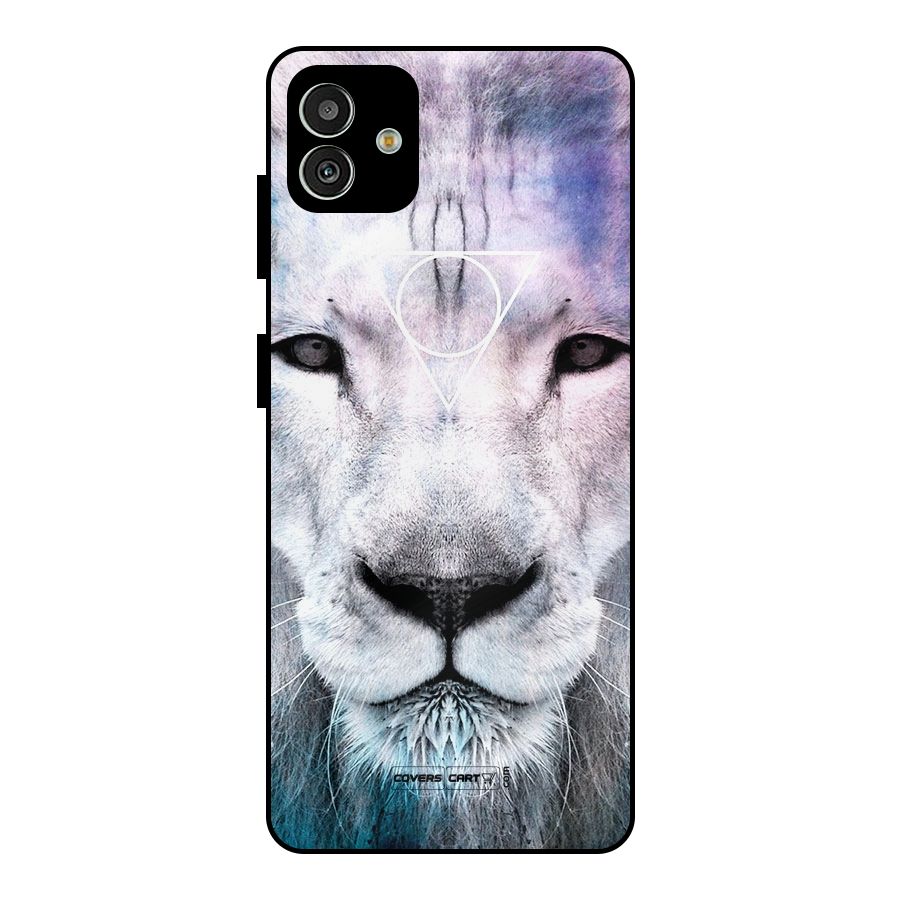White Lion Metal Back Case for Galaxy M13 5G