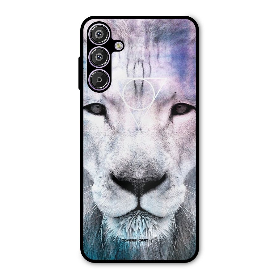 White Lion Metal Back Case for Galaxy M15