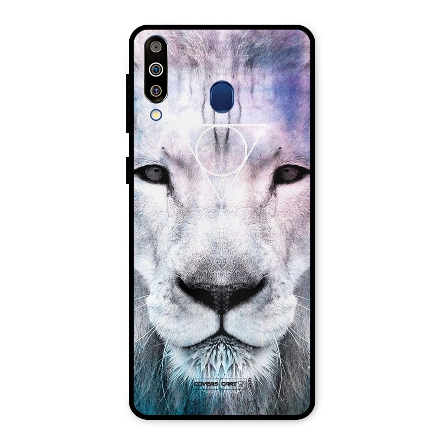 White Lion Metal Back Case for Galaxy M30