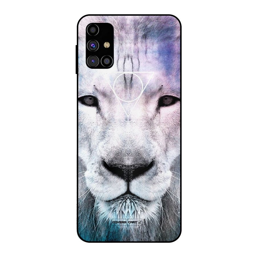 White Lion Metal Back Case for Galaxy M31s