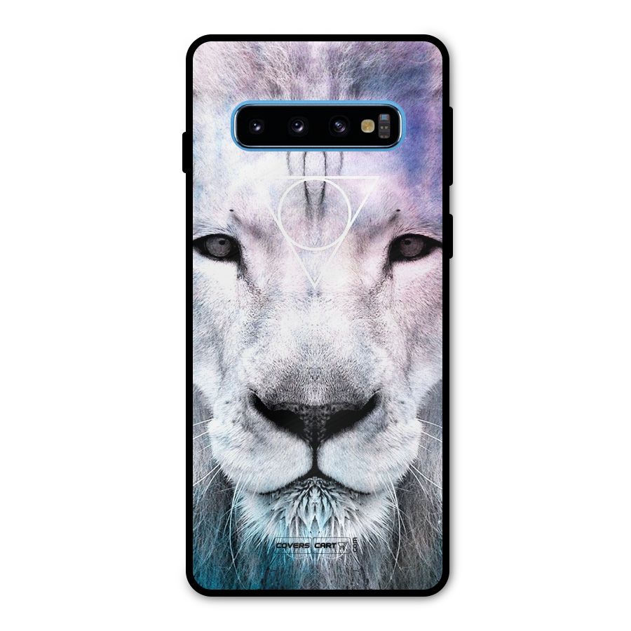 White Lion Metal Back Case for Galaxy S10