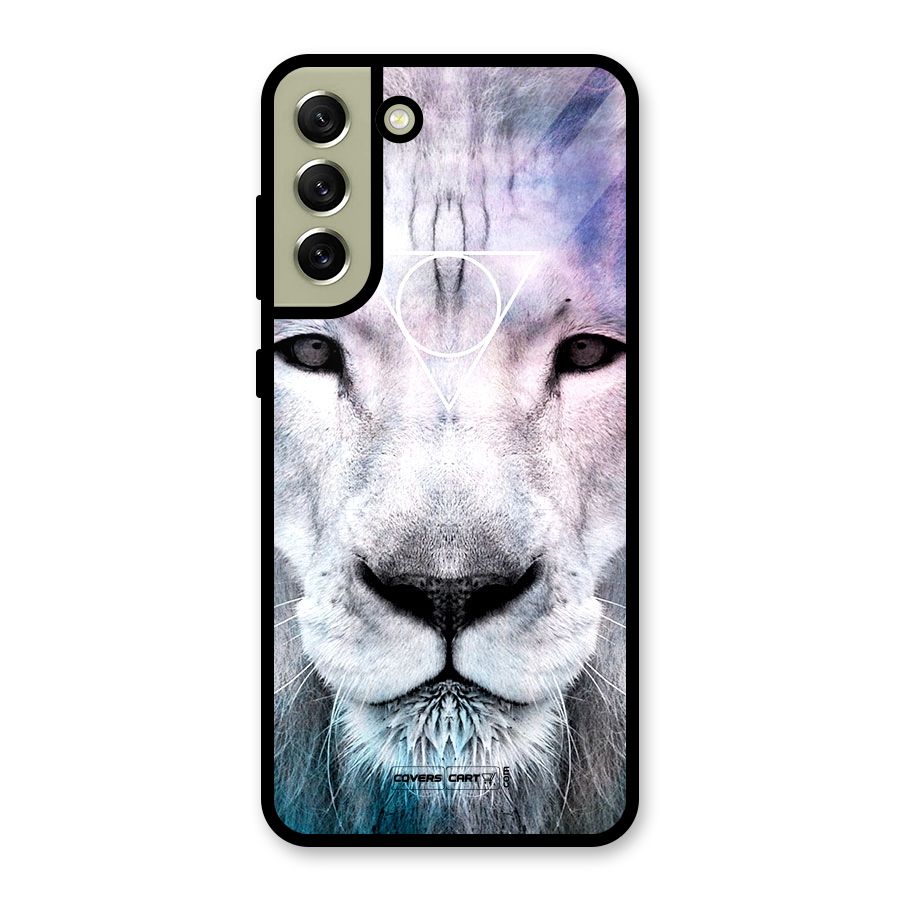 White Lion Metal Back Case for Galaxy S21 FE 5G (2023)