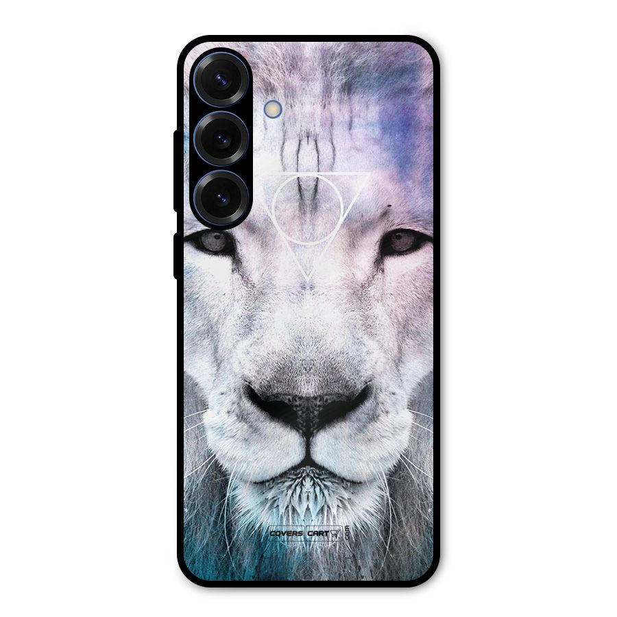 White Lion Metal Back Case for Galaxy S25 Plus
