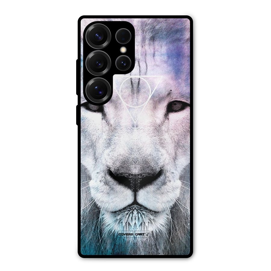 White Lion Metal Back Case for Galaxy S25 Ultra