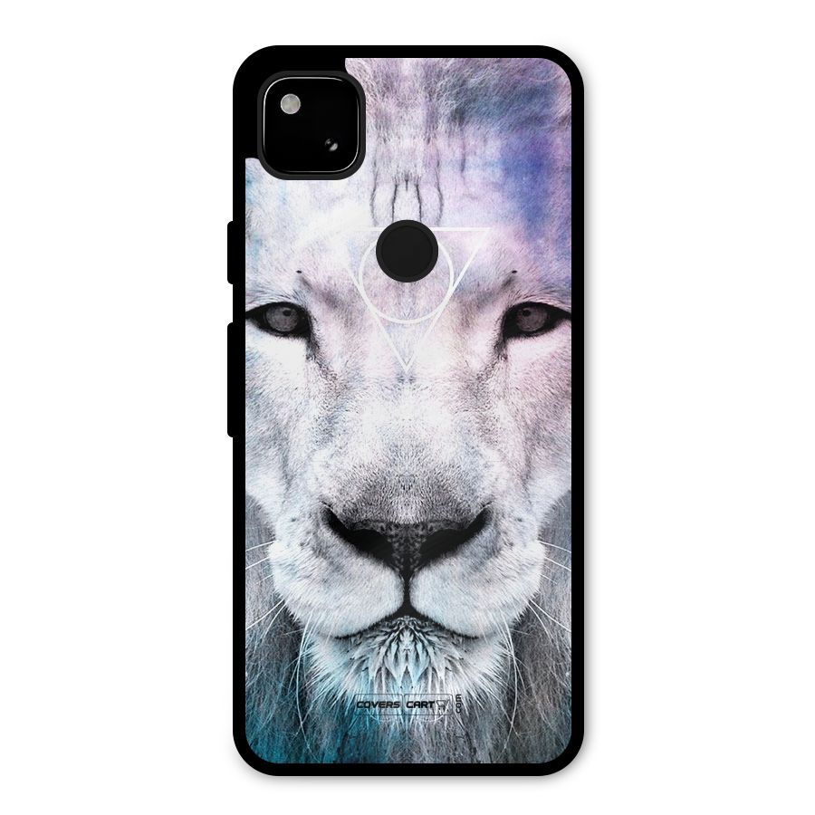 White Lion Metal Back Case for Google Pixel 4a