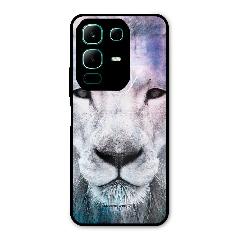 White Lion Metal Back Case for Infinix Note 50x