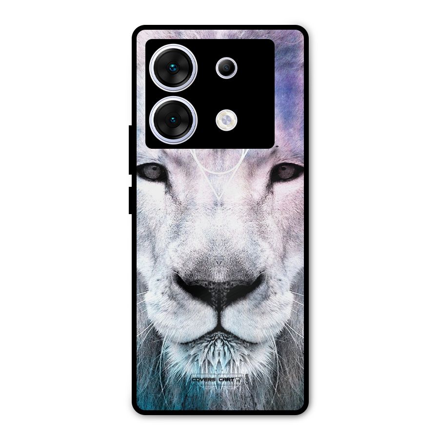 White Lion Metal Back Case for Infinix Zero 30 5G