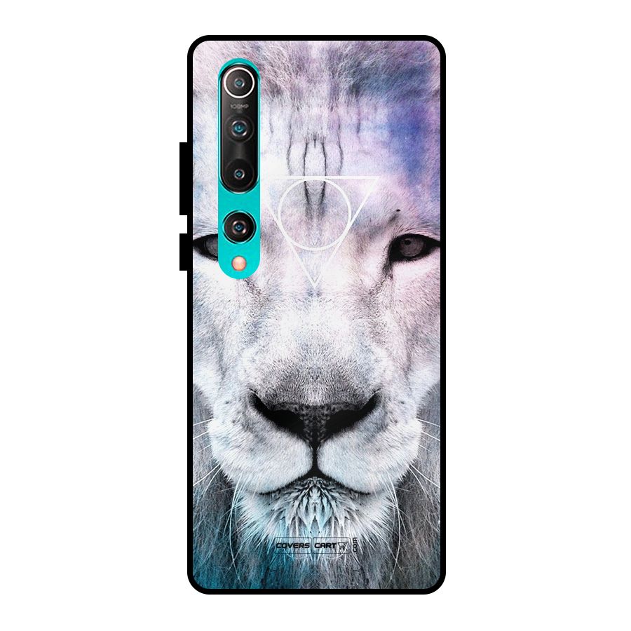 White Lion Metal Back Case for Mi 10