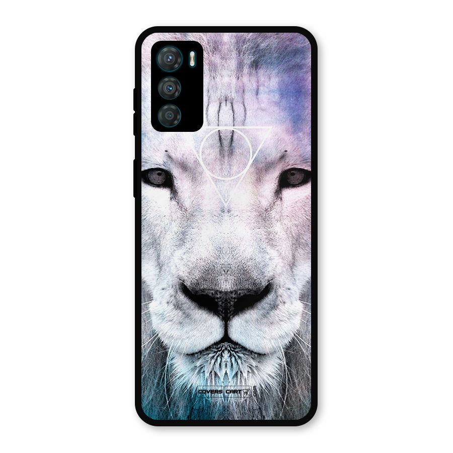 White Lion Metal Back Case for Moto G42