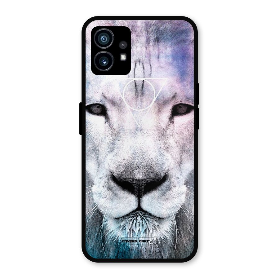 White Lion Metal Back Case for Nothing Phone 1