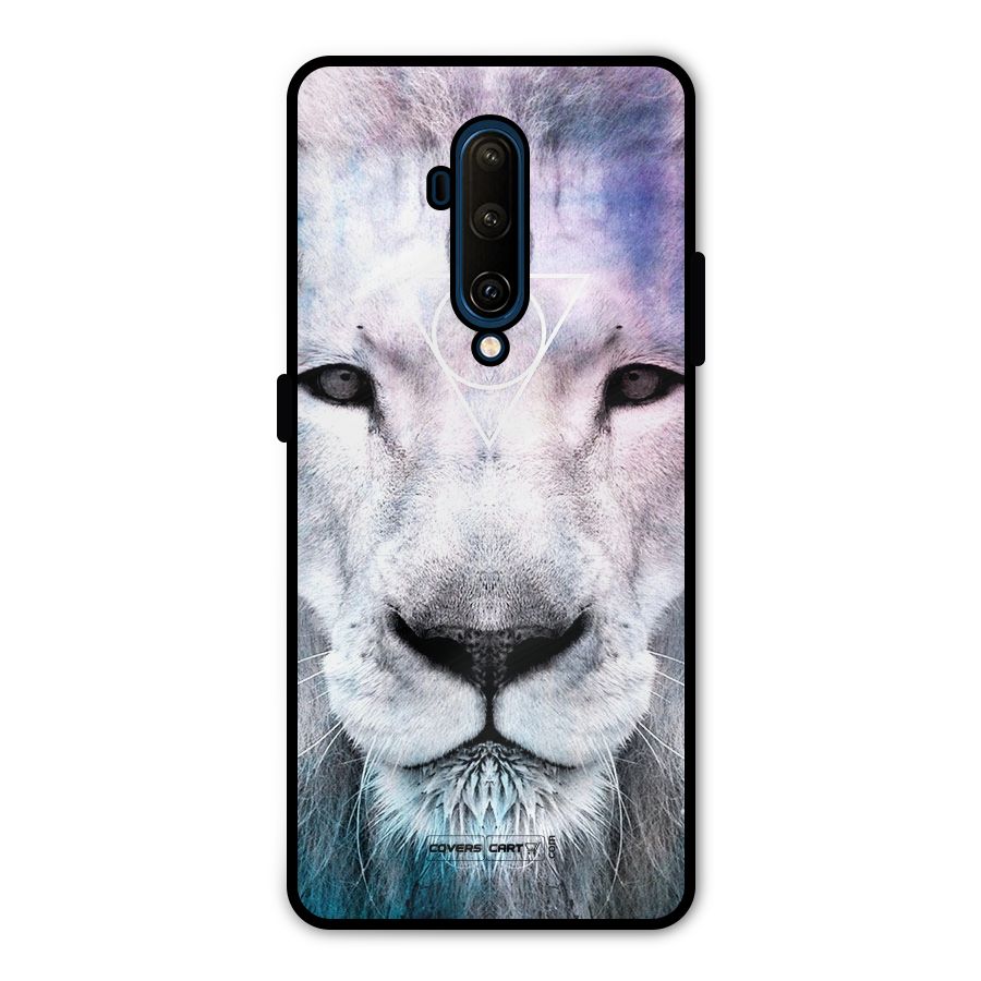 White Lion Metal Back Case for OnePlus 7T Pro