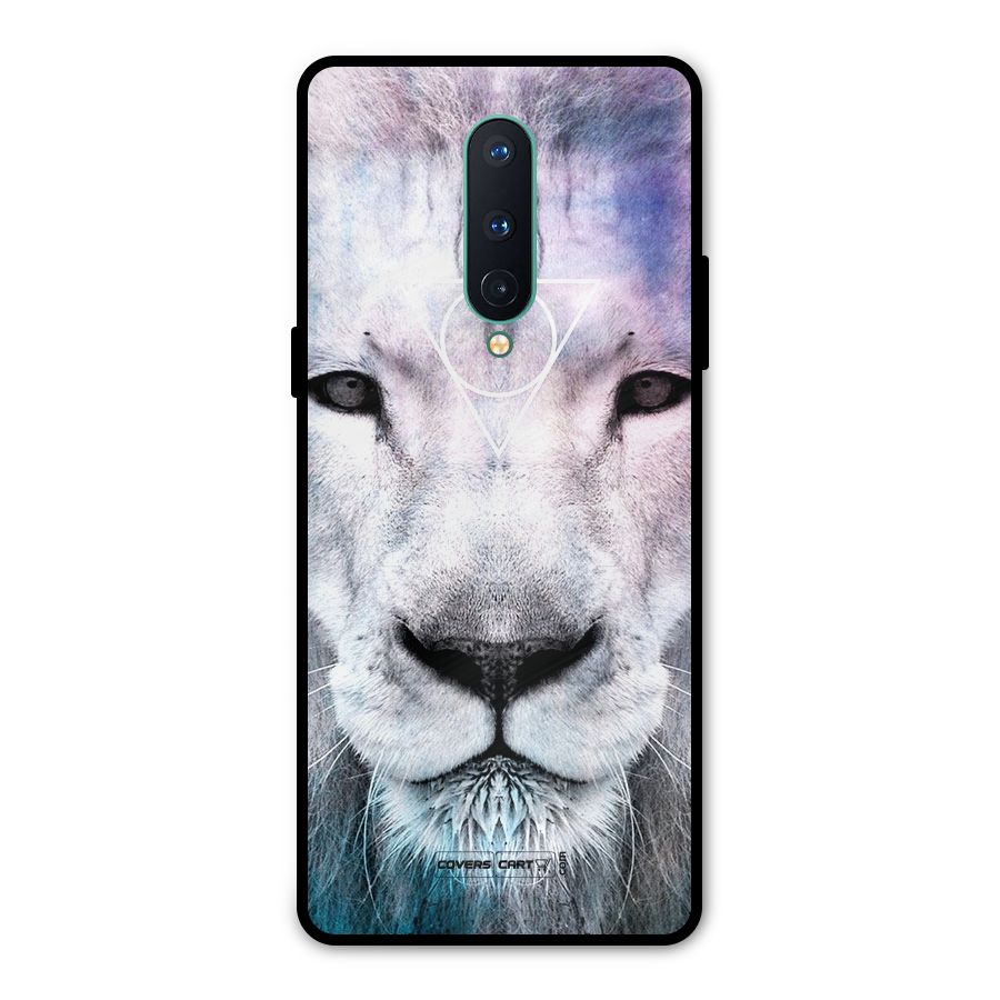 White Lion Metal Back Case for OnePlus 8