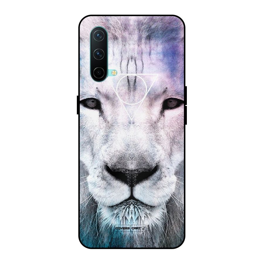 White Lion Metal Back Case for OnePlus Nord CE 5G