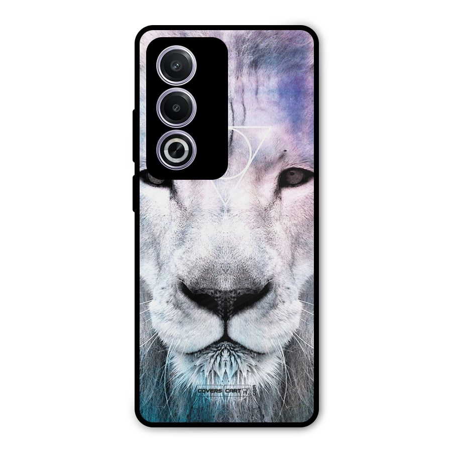 White Lion Metal Back Case for Oppo A3 Pro