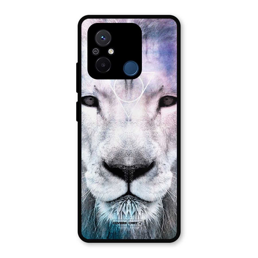 White Lion Metal Back Case for Poco C55