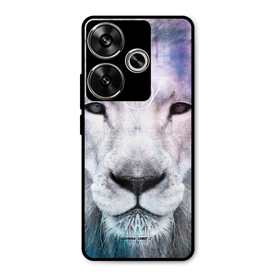 White Lion Metal Back Case for Poco F6