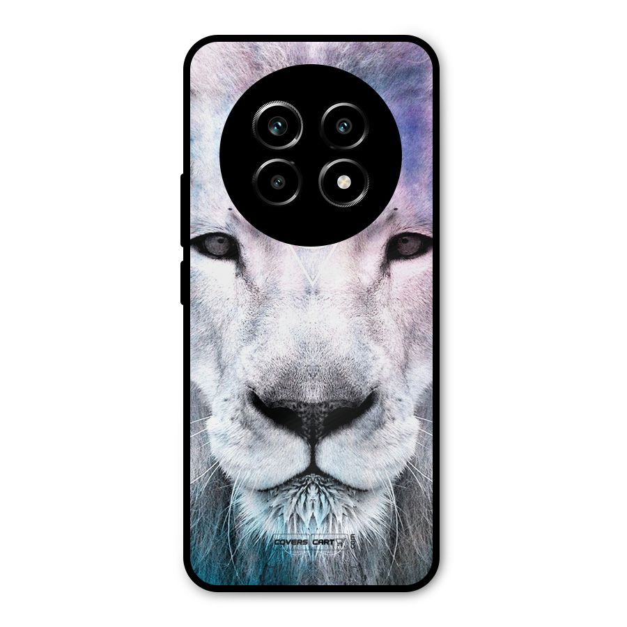 White Lion Metal Back Case for Realme 13 Pro