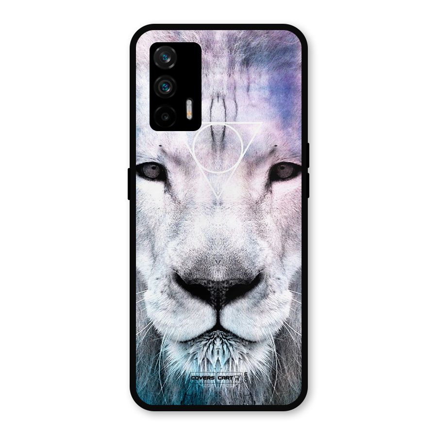 White Lion Metal Back Case for Realme GT 5G