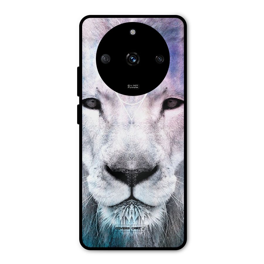 White Lion Metal Back Case for Realme Narzo 60 5G
