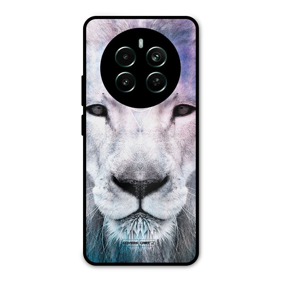 White Lion Metal Back Case for Realme Narzo 70 Pro