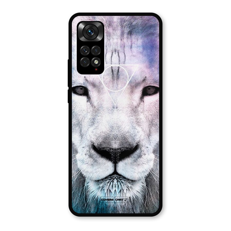 White Lion Metal Back Case for Redmi Note 11