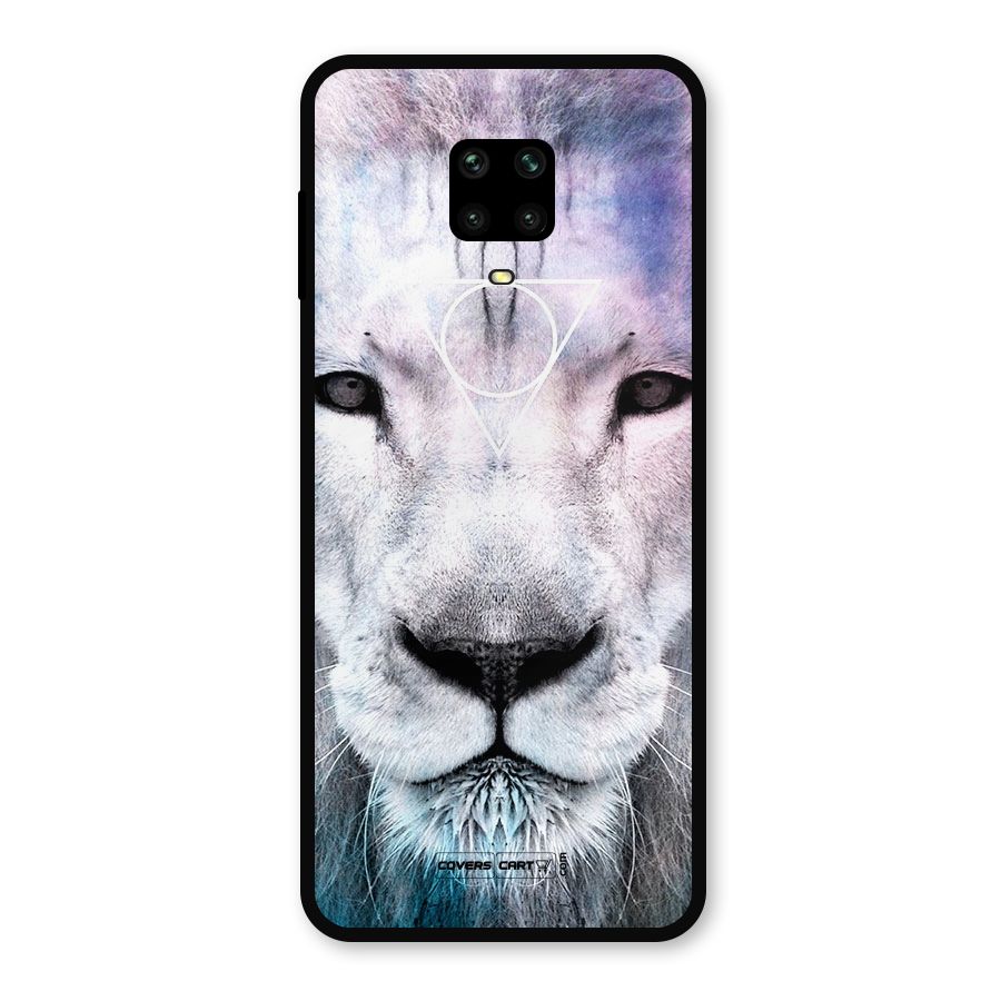 White Lion Metal Back Case for Redmi Note 9 Pro