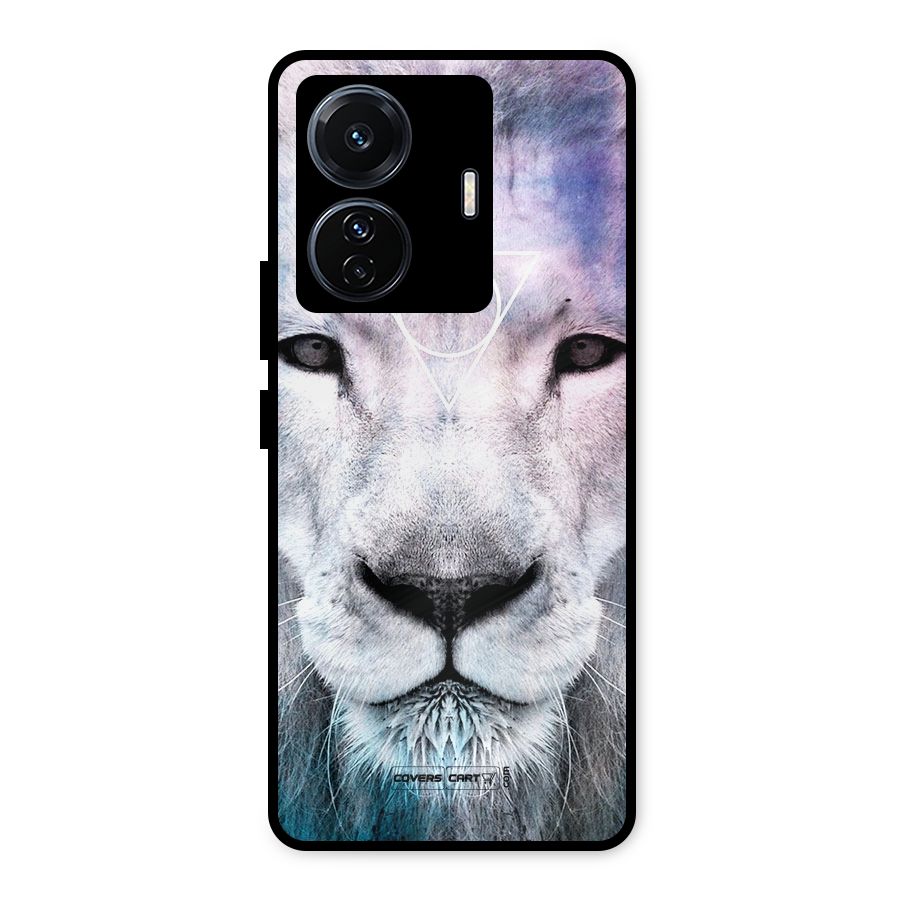 White Lion Metal Back Case for Vivo T1 Pro
