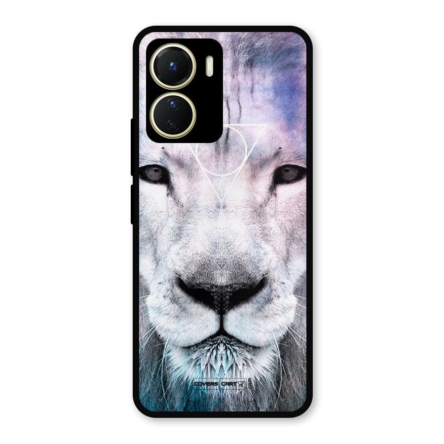 White Lion Metal Back Case for Vivo T2x