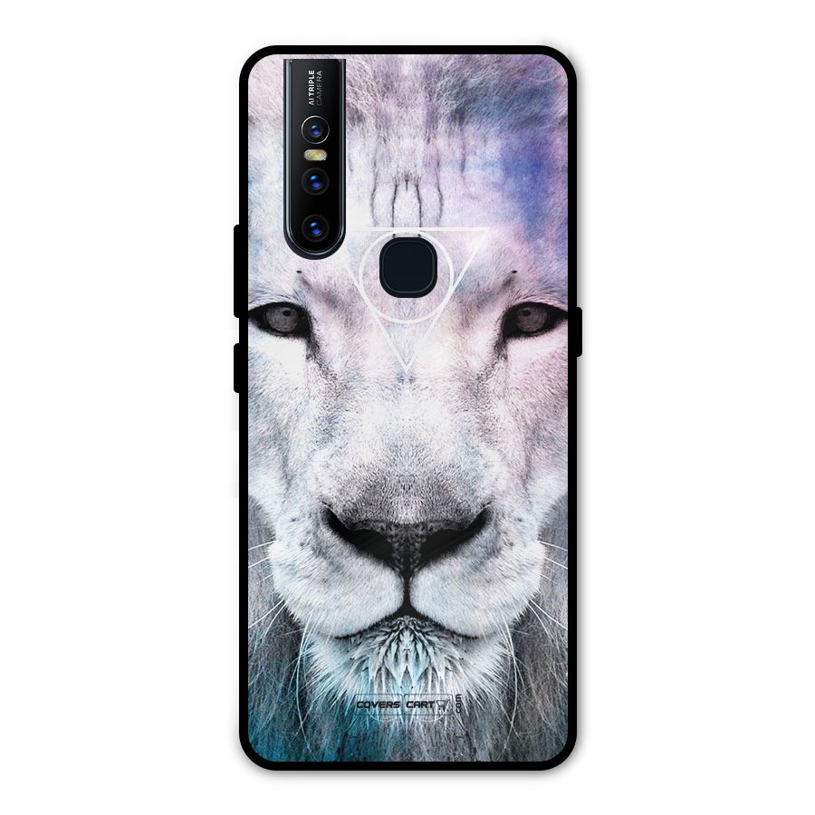 White Lion Metal Back Case for Vivo V15