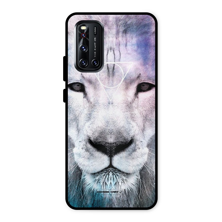 White Lion Metal Back Case for Vivo V19