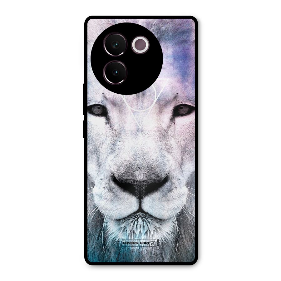 White Lion Metal Back Case for Vivo V30e
