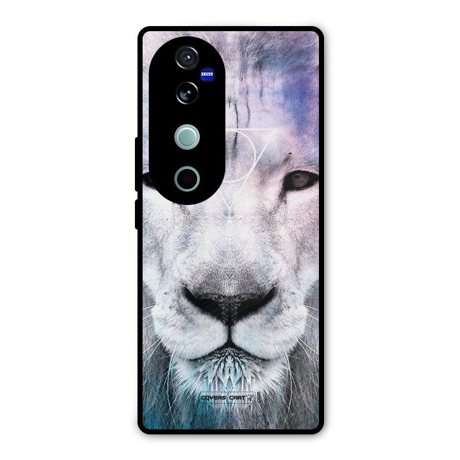 White Lion Metal Back Case for Vivo V40