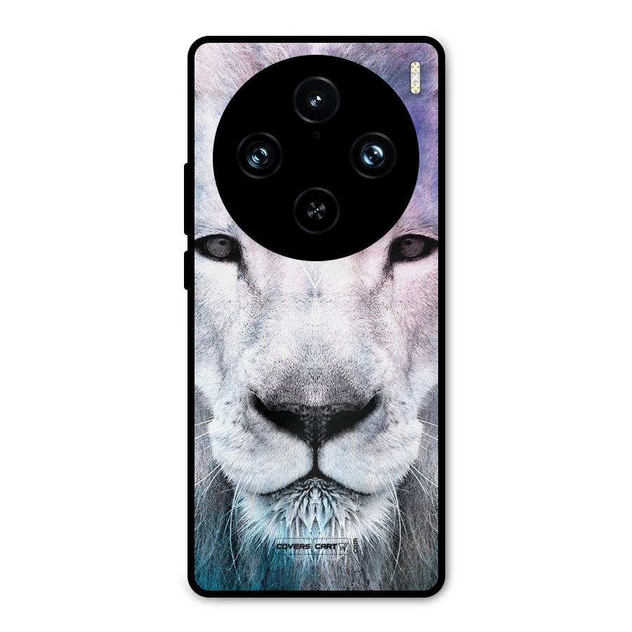 White Lion Metal Back Case for Vivo X100 Pro