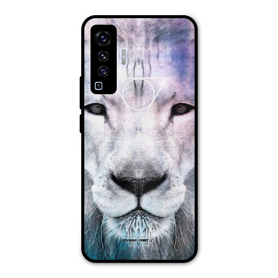 White Lion Metal Back Case for Vivo X50