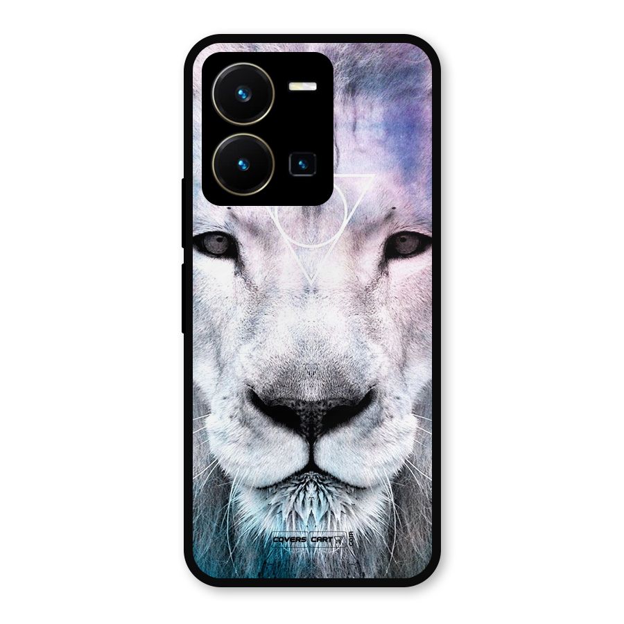 White Lion Metal Back Case for Vivo Y35