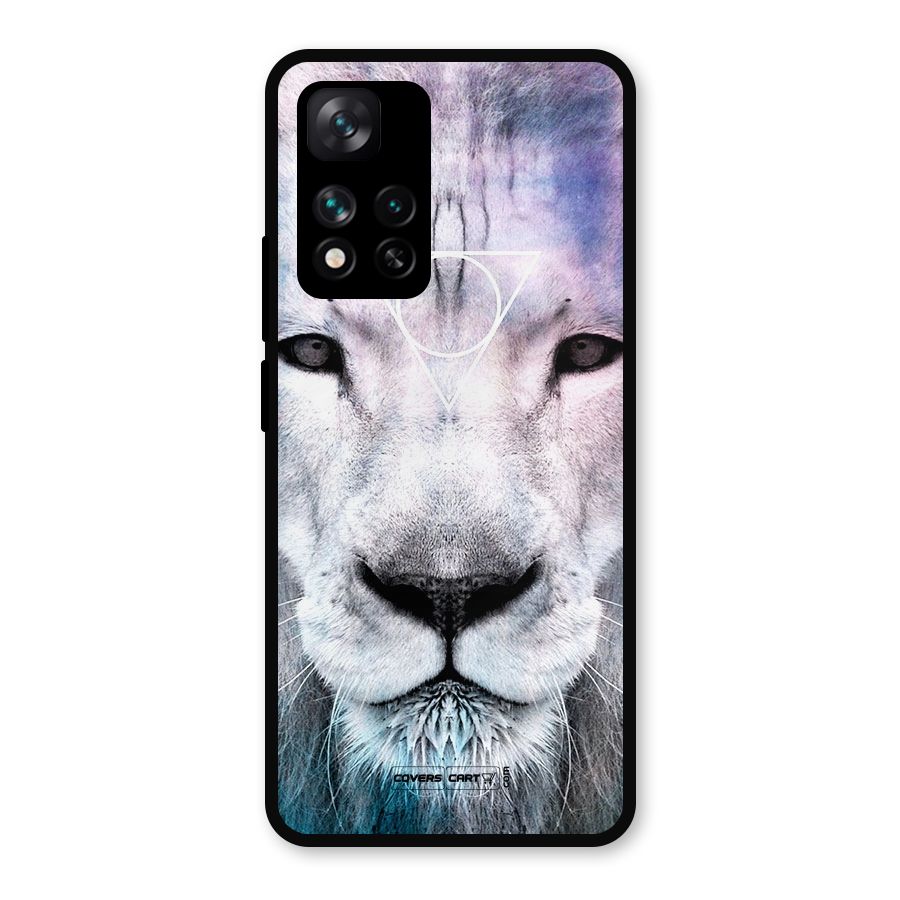 White Lion Metal Back Case for Xiaomi 11i Hypercharge 5G