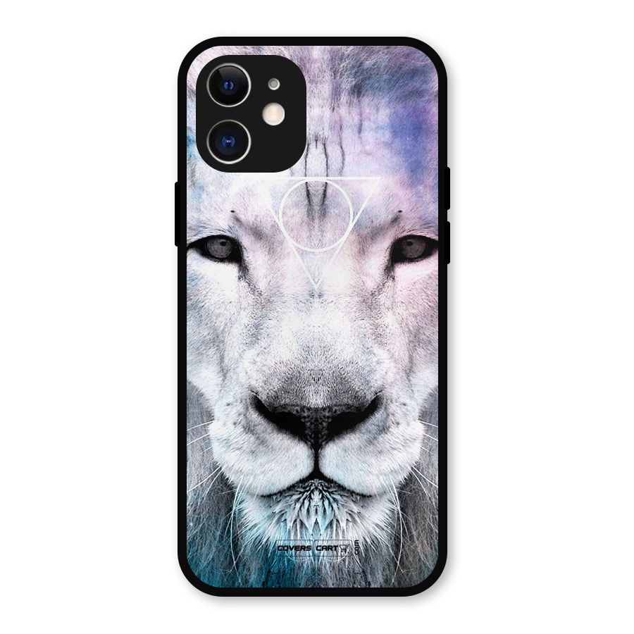 White Lion Metal Back Case for iPhone 12
