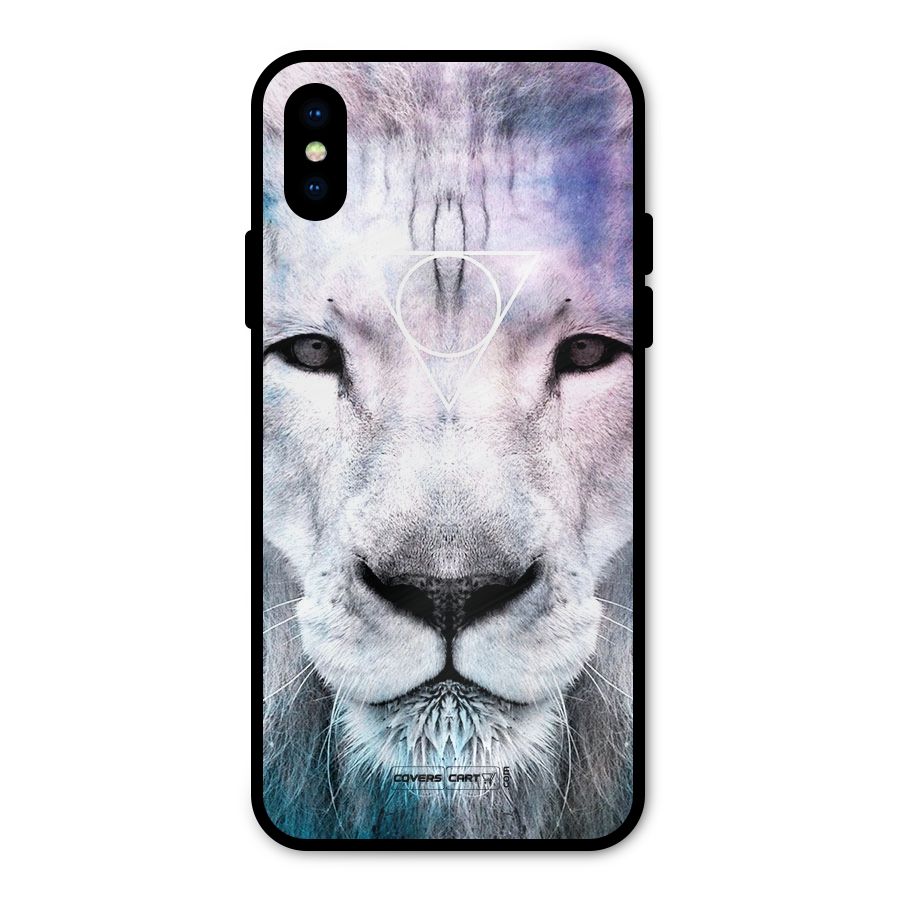 White Lion Metal Back Case for iPhone XS