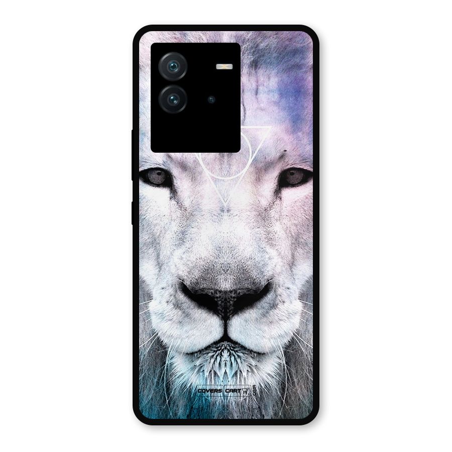 White Lion Metal Back Case for iQOO Neo 6 5G