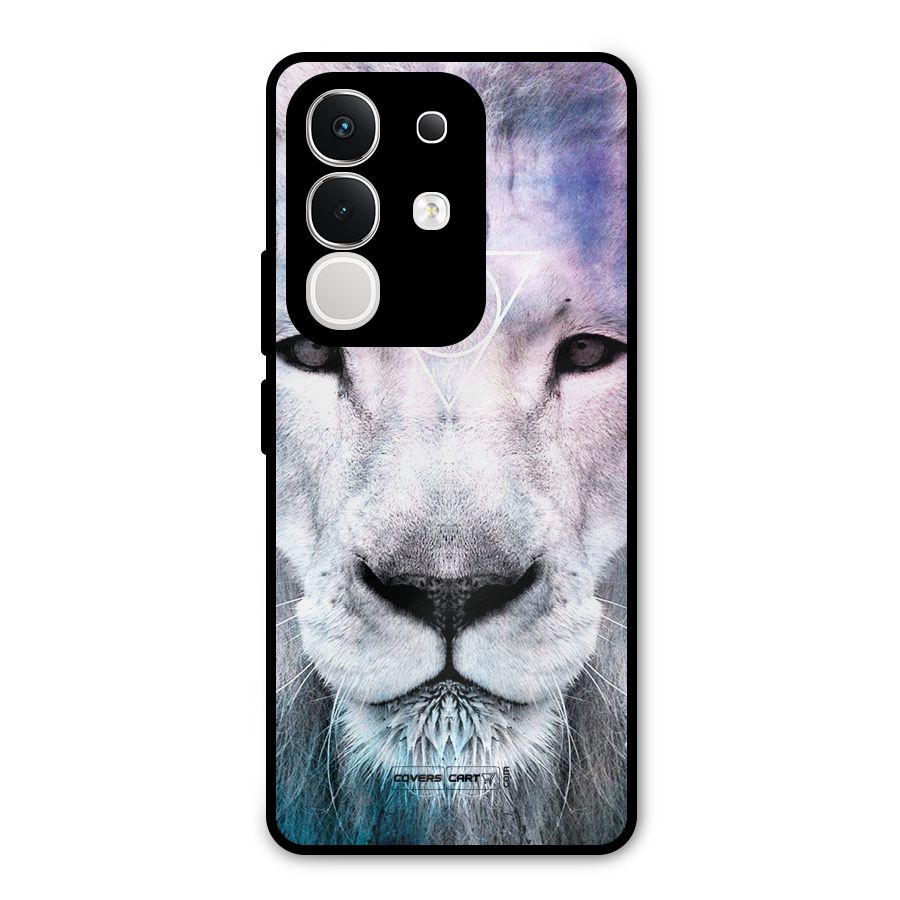 White Lion Metal Back Case for iQOO Z10x