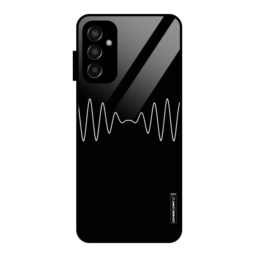 White Minimal Thread Glass Back Case for Galaxy F13
