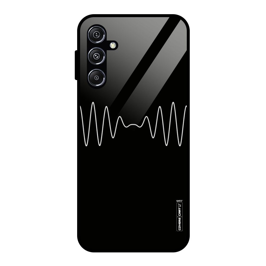 White Minimal Thread Glass Back Case for Galaxy M34 5G